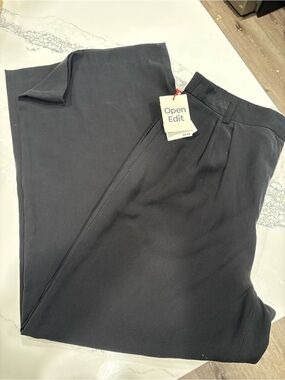 Women’s Open Edit Black wide leg dress pants trouser